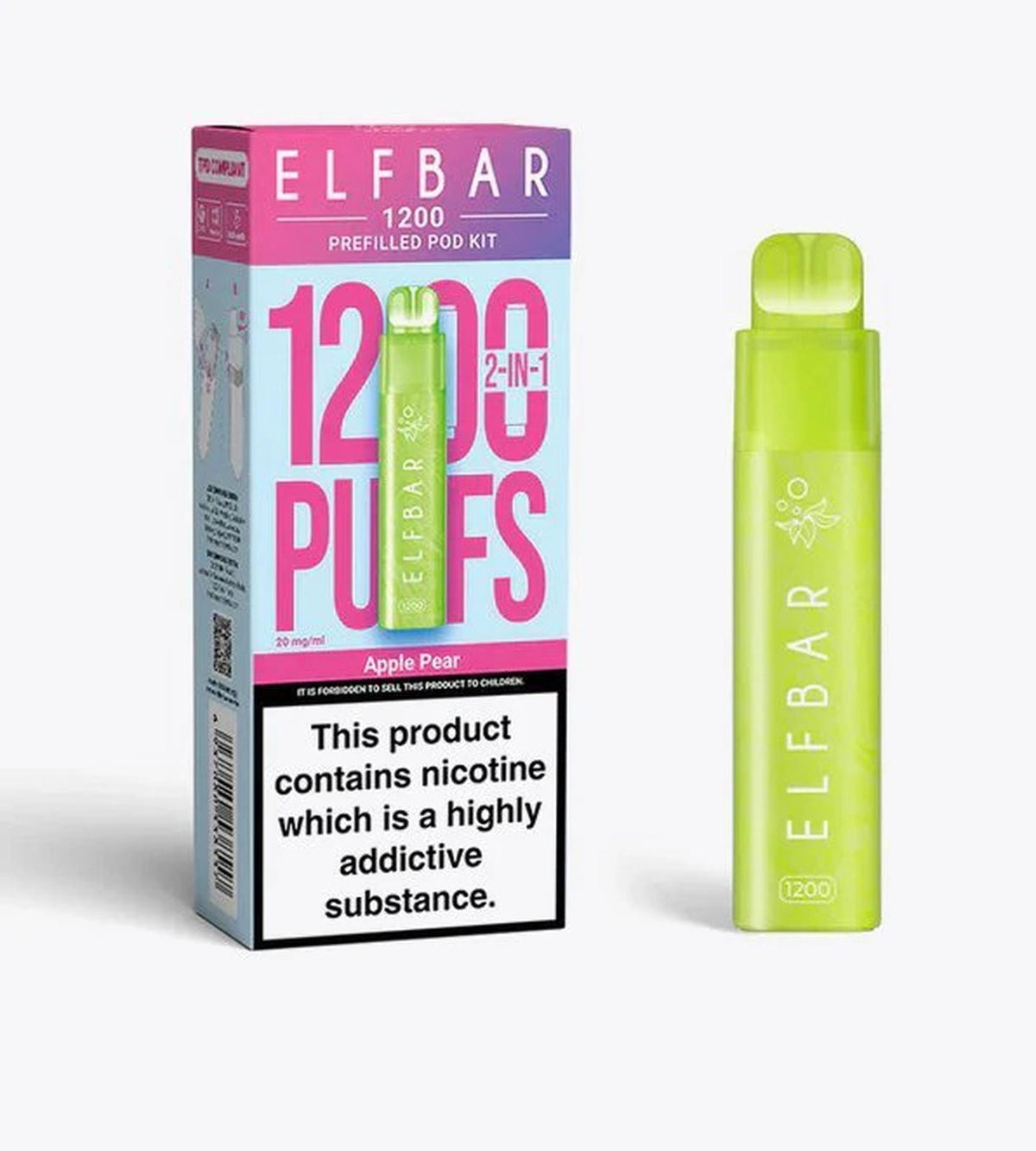 2 in 1 Elfbar 1200 Puffs Prefilled Pod Kit - Box of 5