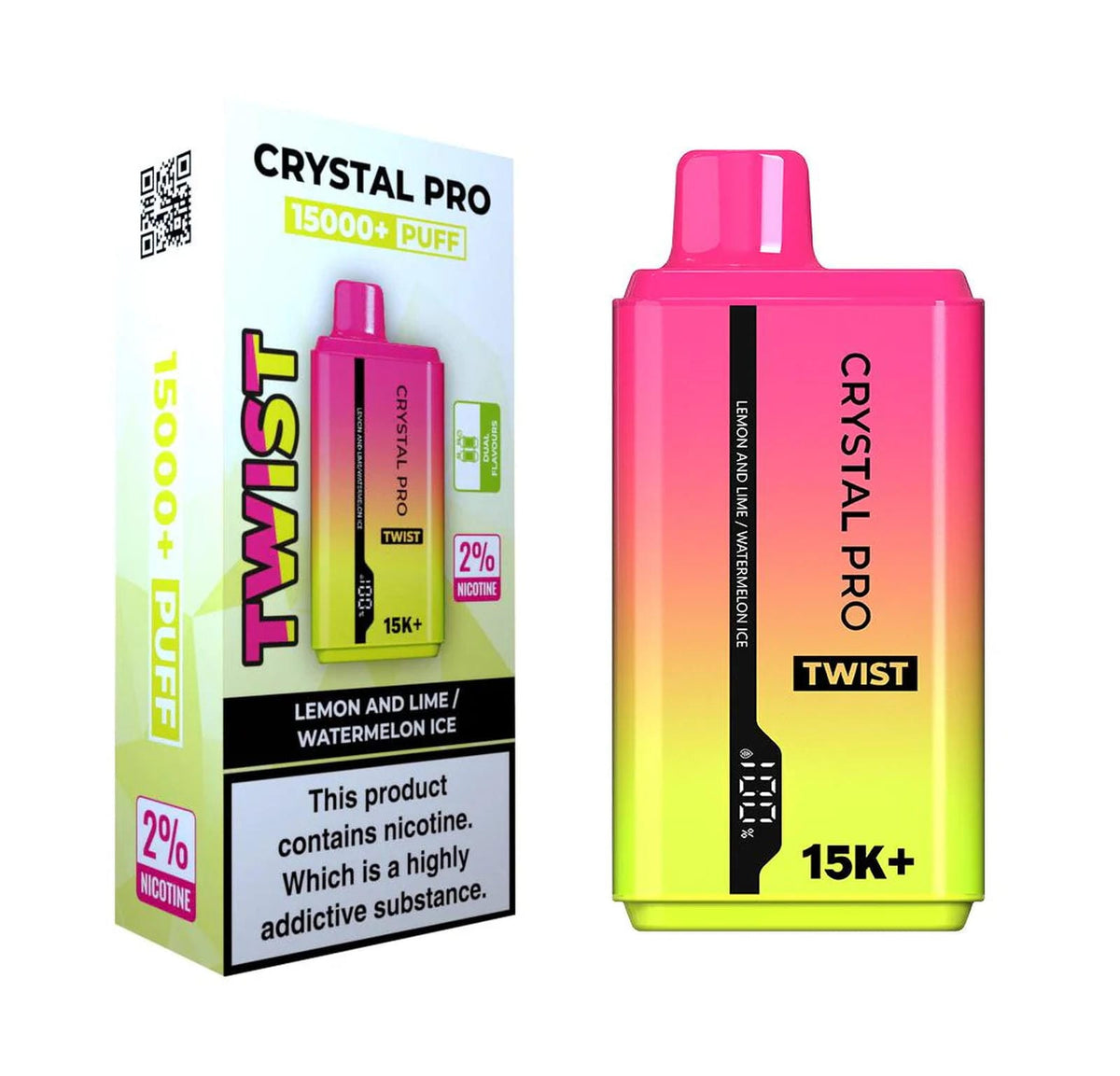 Crystal Pro Twist 15000 Puffs Prefilled Vape Kit - Box of 5