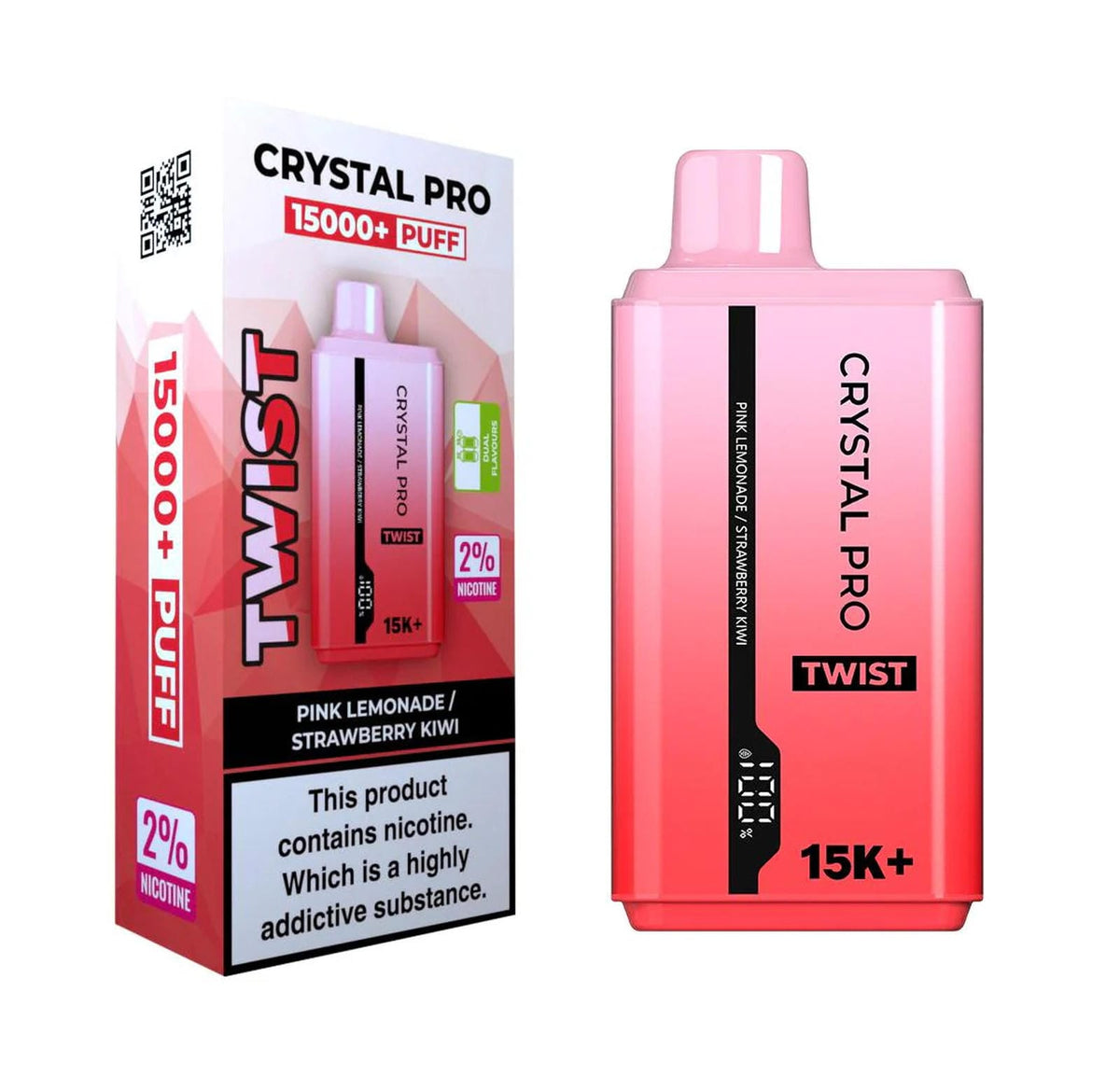 Crystal Pro Twist 15000 Puffs Prefilled Vape Kit - Box of 5