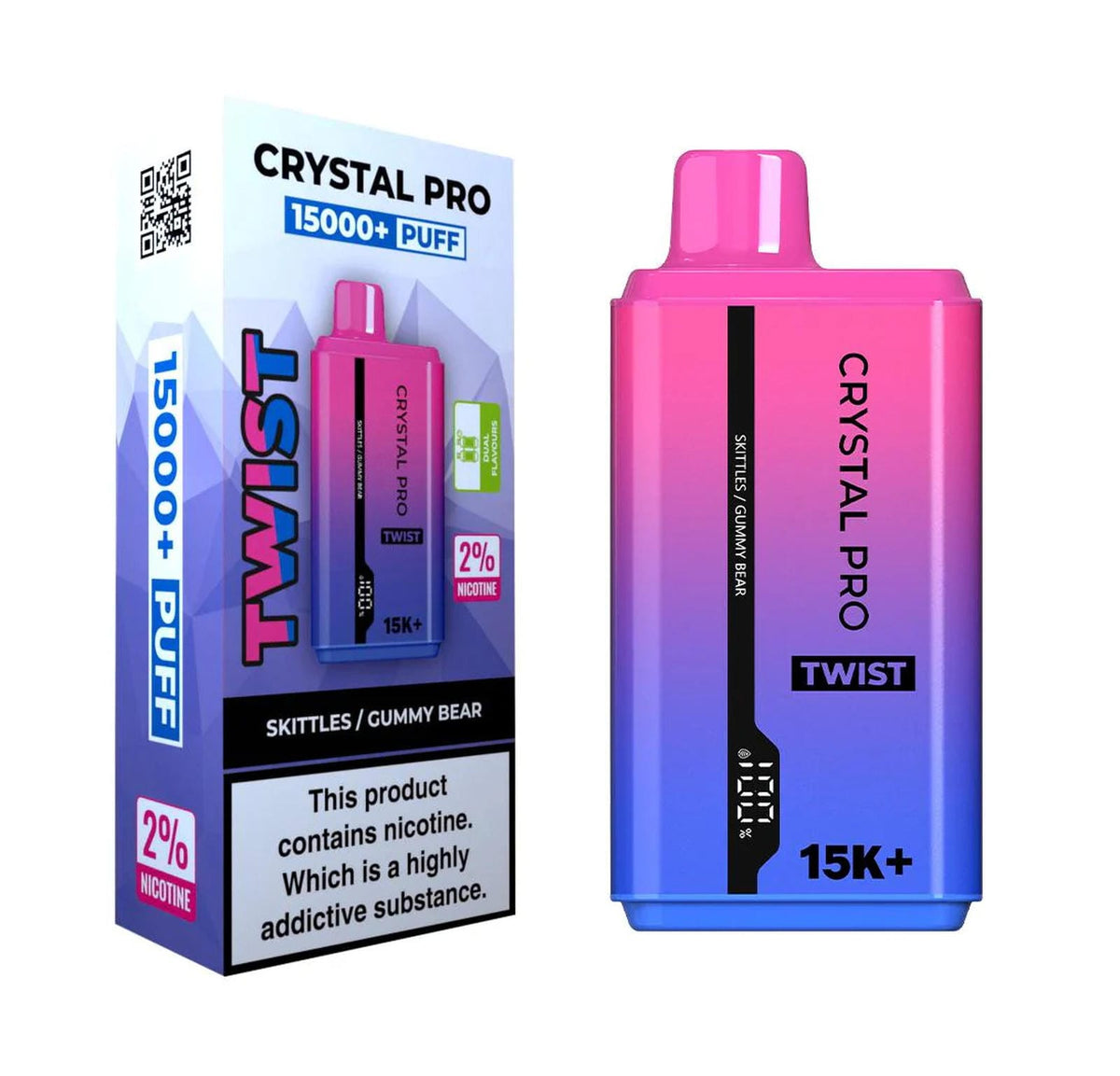 Crystal Pro Twist 15000 Puffs Prefilled Vape Kit - Box of 5