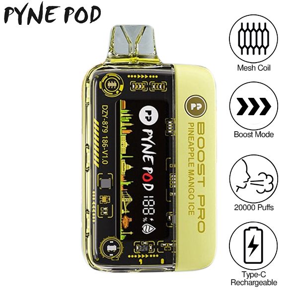 Pyne Pod Boost Pro 20000 Puffs Prefilled Vape Kit - Box of 5