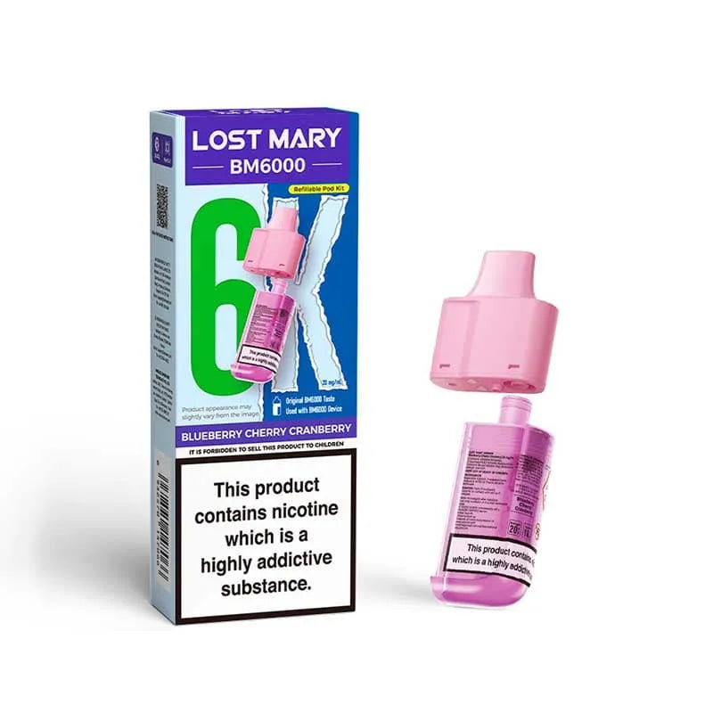 Lost Mary BM6000 Prefilled Replacement Vape Pods - Box of 5