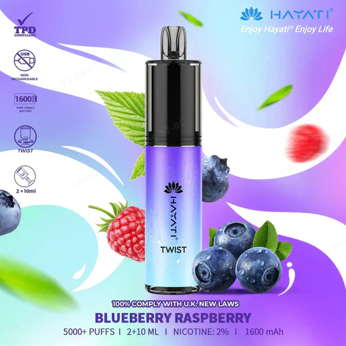 Hayati Twist 5000 Puffs Prefilled Vape Pod Kit - Box of 5