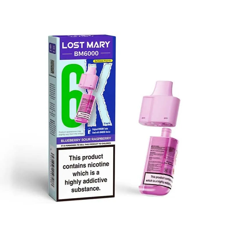 Lost Mary BM6000 Prefilled Replacement Vape Pods - Box of 5