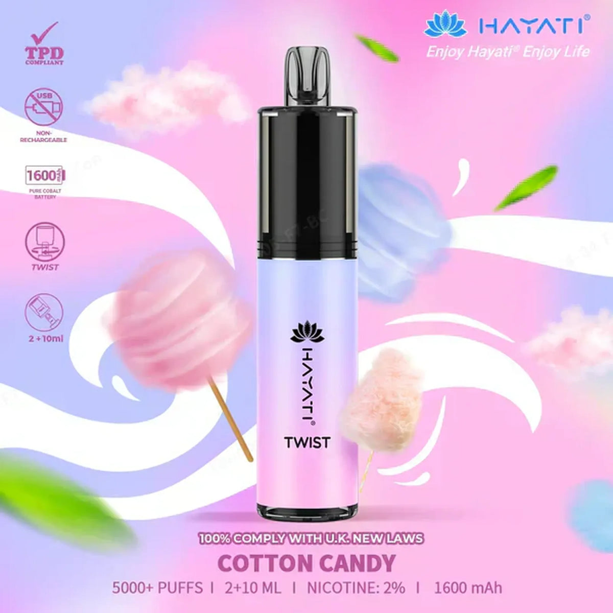 Hayati Twist 5000 Puffs Prefilled Vape Pod Kit - Box of 5