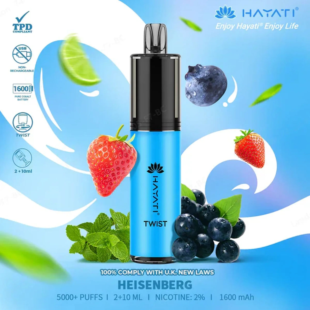Hayati Twist 5000 Puffs Prefilled Vape Pod Kit - Box of 5