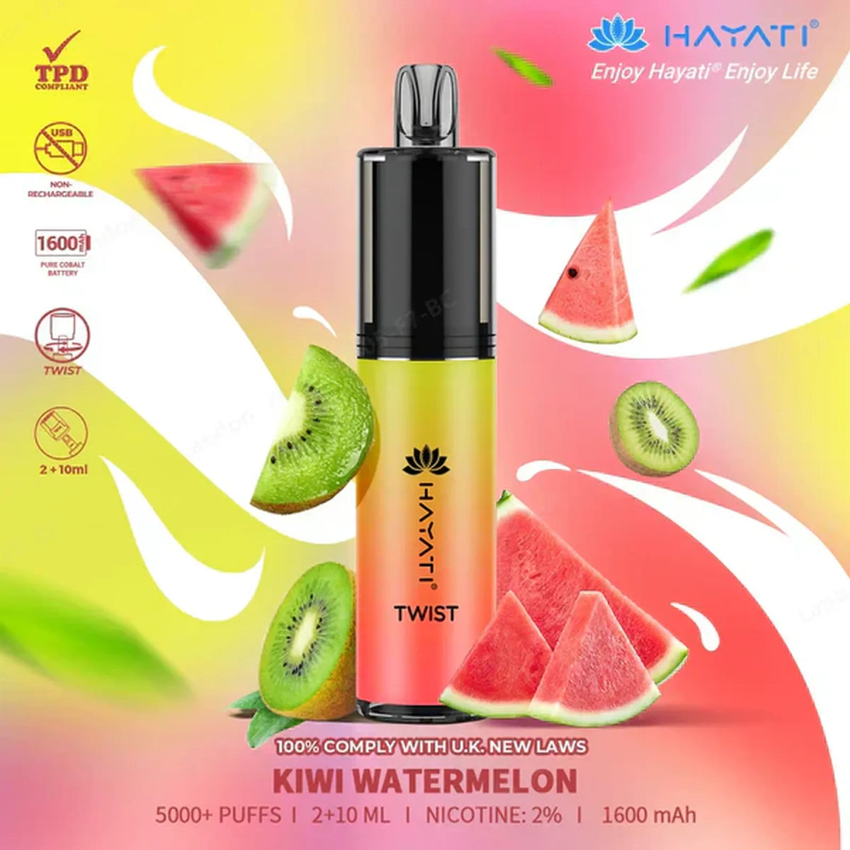 Hayati Twist 5000 Puffs Prefilled Vape Pod Kit - Box of 5