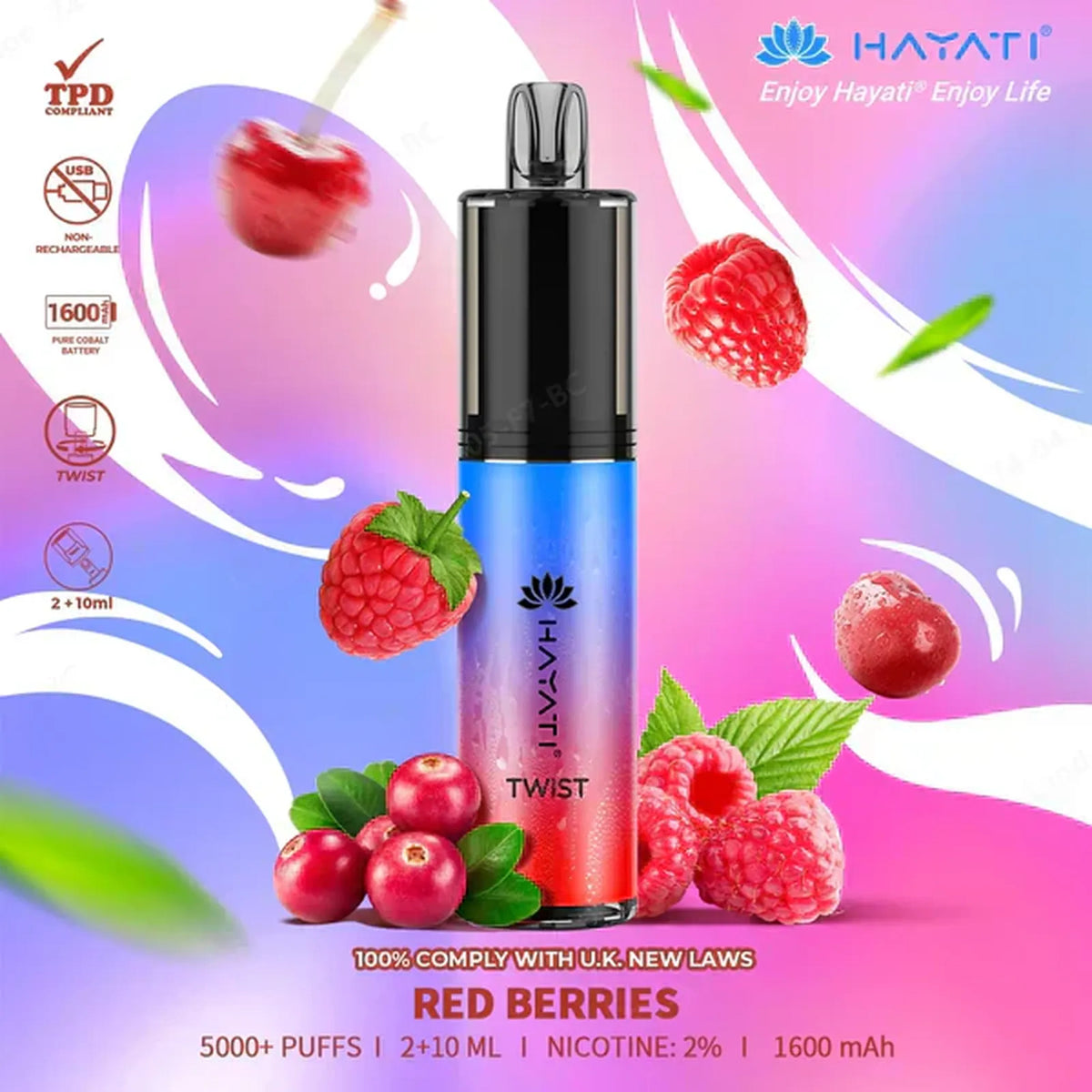 Hayati Twist 5000 Puffs Prefilled Vape Pod Kit - Box of 5
