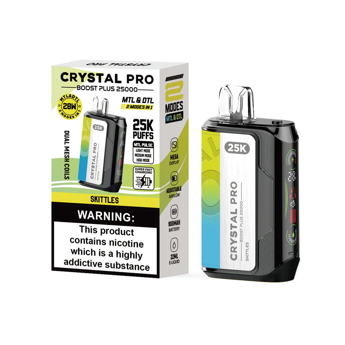 Crystal Pro Boost Plus 25000 Prefilled Vape Pod Kit - Box of 5