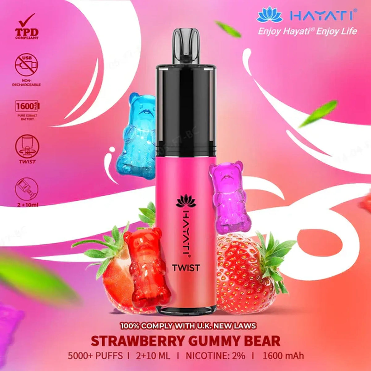 Hayati Twist 5000 Puffs Prefilled Vape Pod Kit - Box of 5