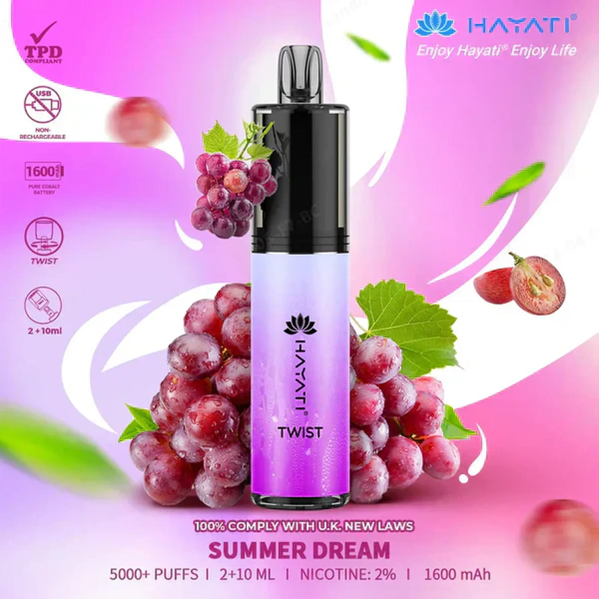 Hayati Twist 5000 Puffs Prefilled Vape Pod Kit - Box of 5