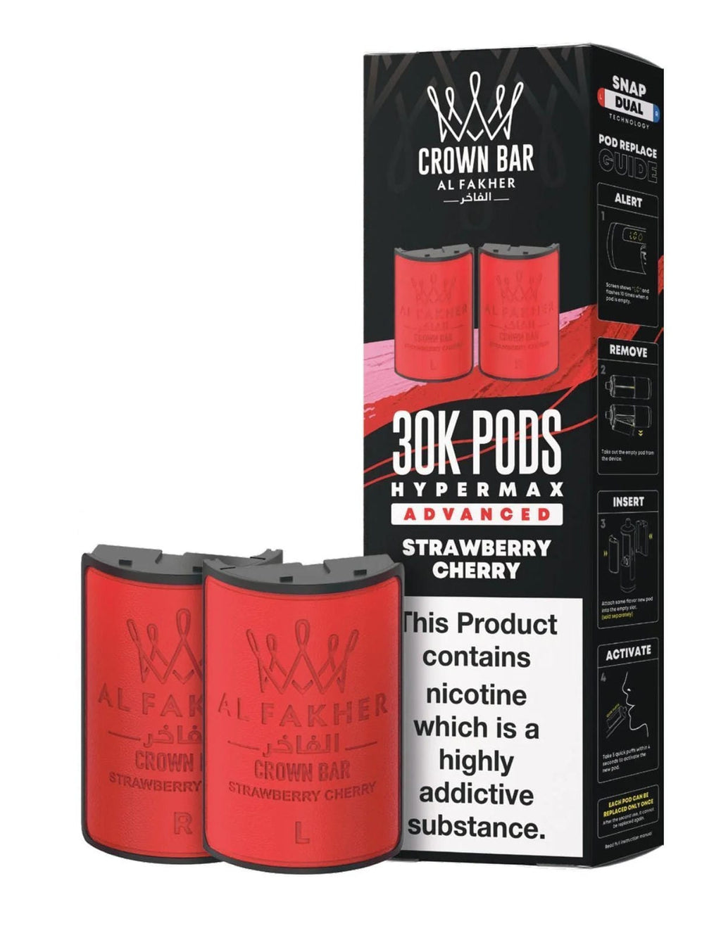 Al Fakher Crown Bar 30K Hypermax Refills Pods - Box of 5