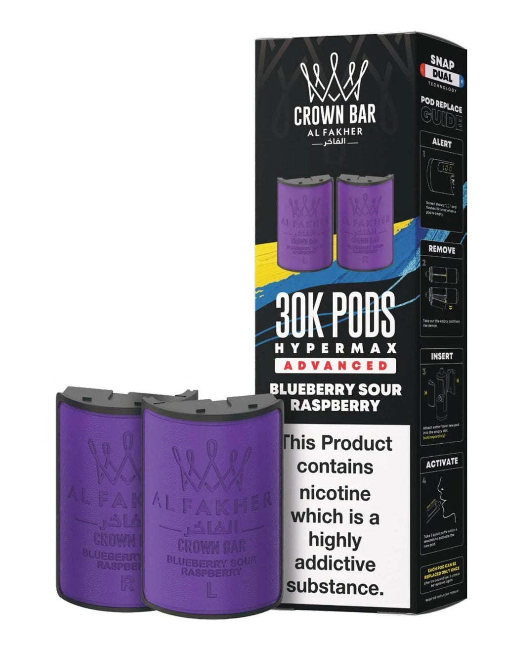 Al Fakher Crown Bar 30K Hypermax Refills Pods - Box of 5