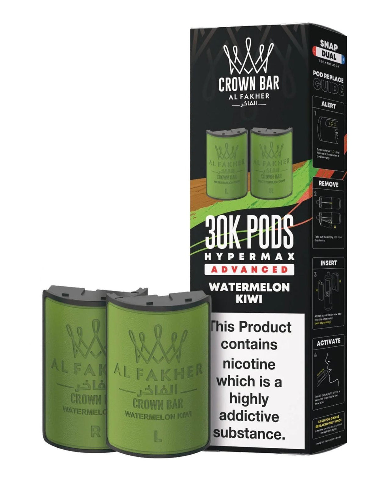 Al Fakher Crown Bar 30K Hypermax Refills Pods - Box of 5