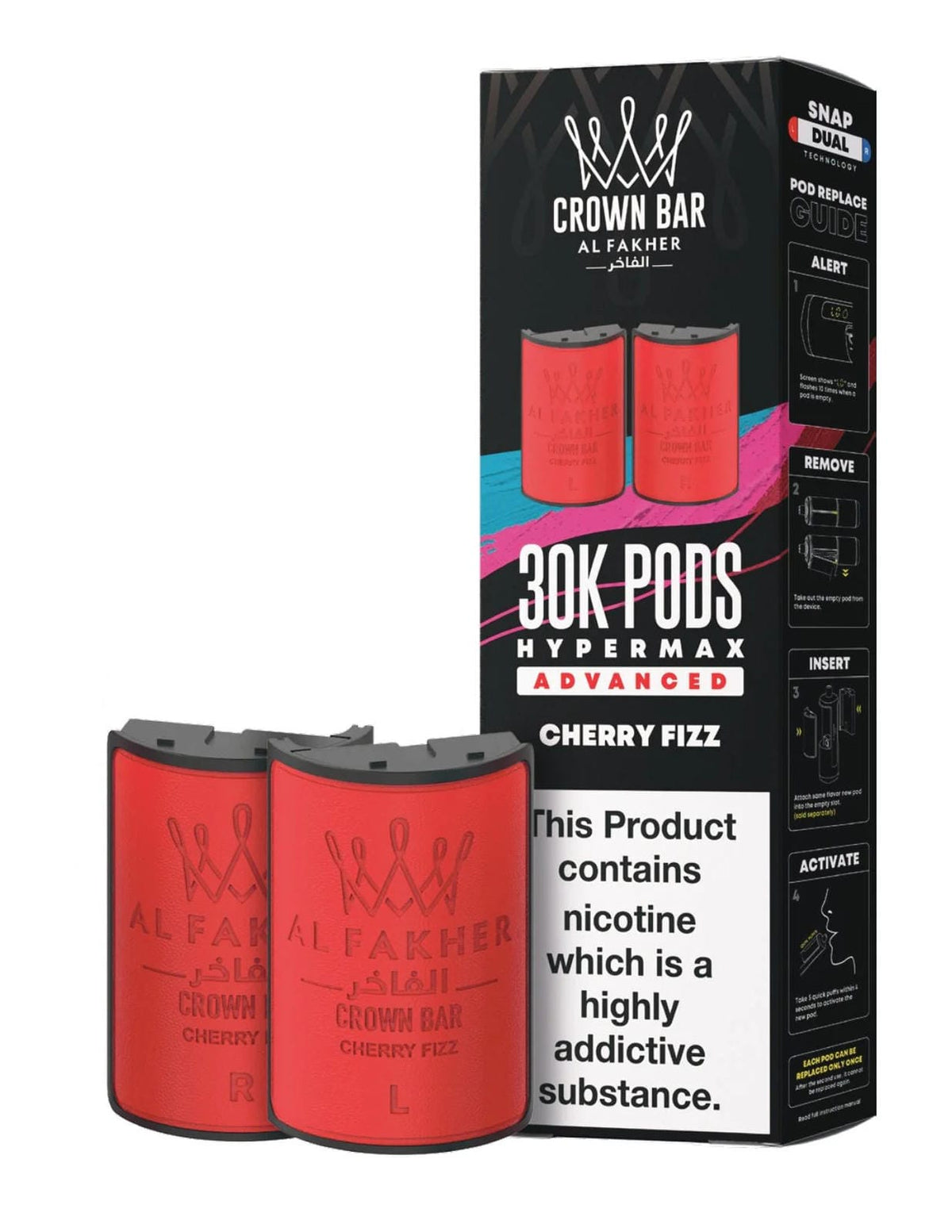 Al Fakher Crown Bar 30K Hypermax Refills Pods - Box of 5