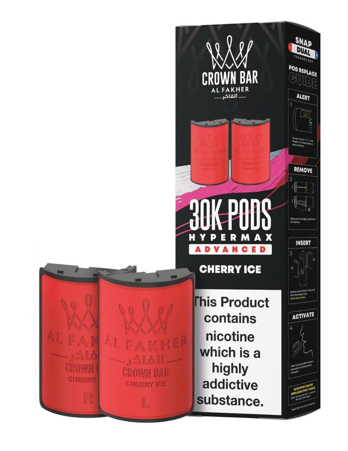 Al Fakher Crown Bar 30K Hypermax Refills Pods - Box of 5