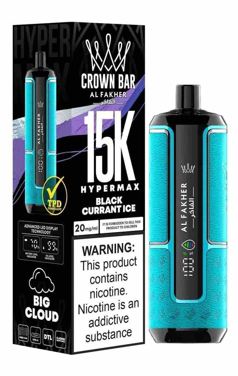 Al Fakher Crown Bar Hypermax 15k Puffs Prefilled Vape - Box of 5