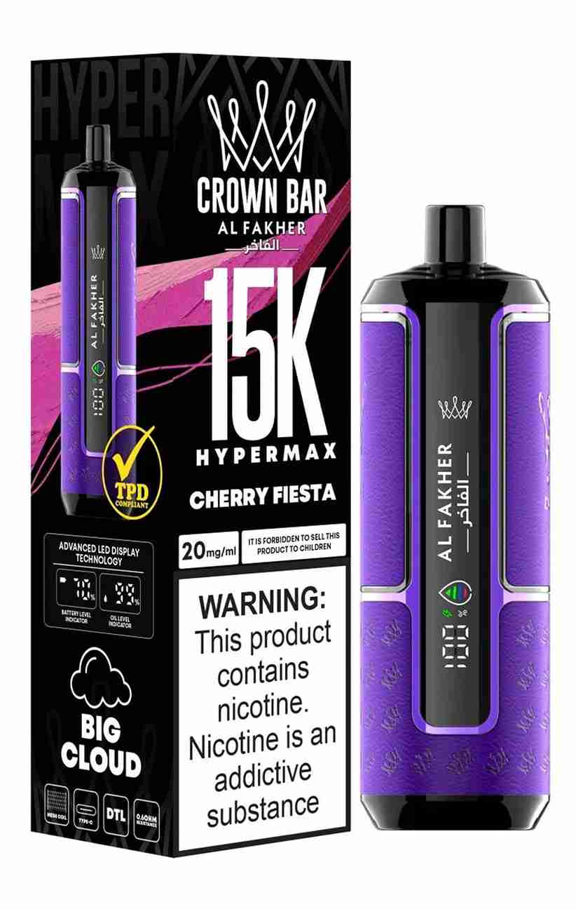 Al Fakher Crown Bar Hypermax 15k Puffs Prefilled Vape - Box of 5
