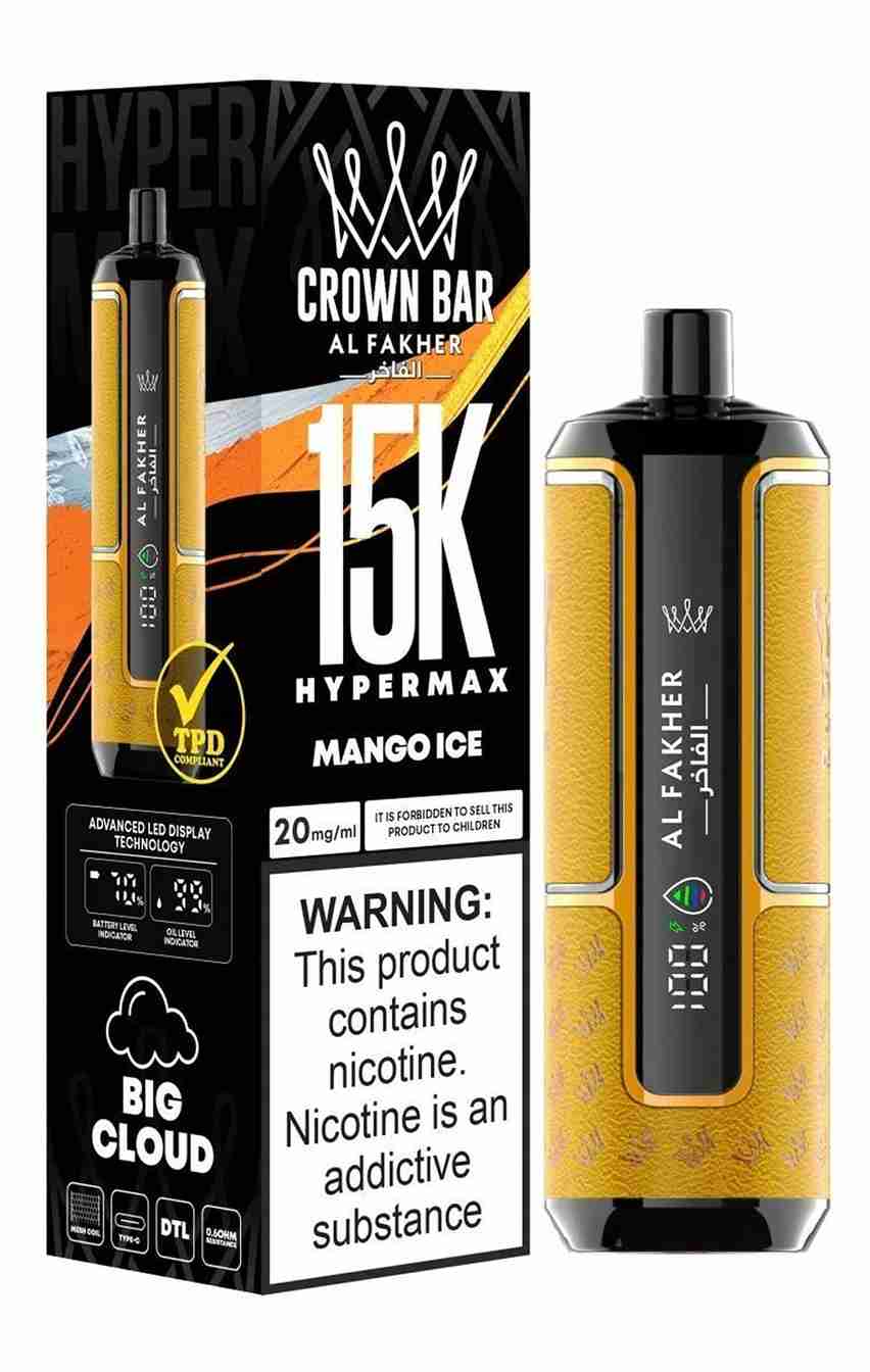 Al Fakher Crown Bar Hypermax 15k Puffs Prefilled Vape - Box of 5