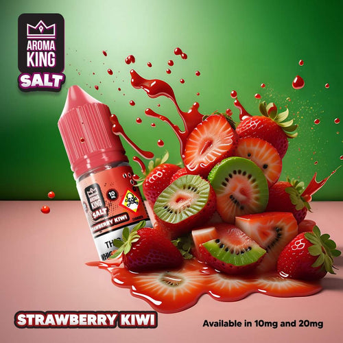 Aroma King Nic Salts 10ml E-liquids in 10 & 20 MG - Box of 10 - with Strawberry Kiwi flavour