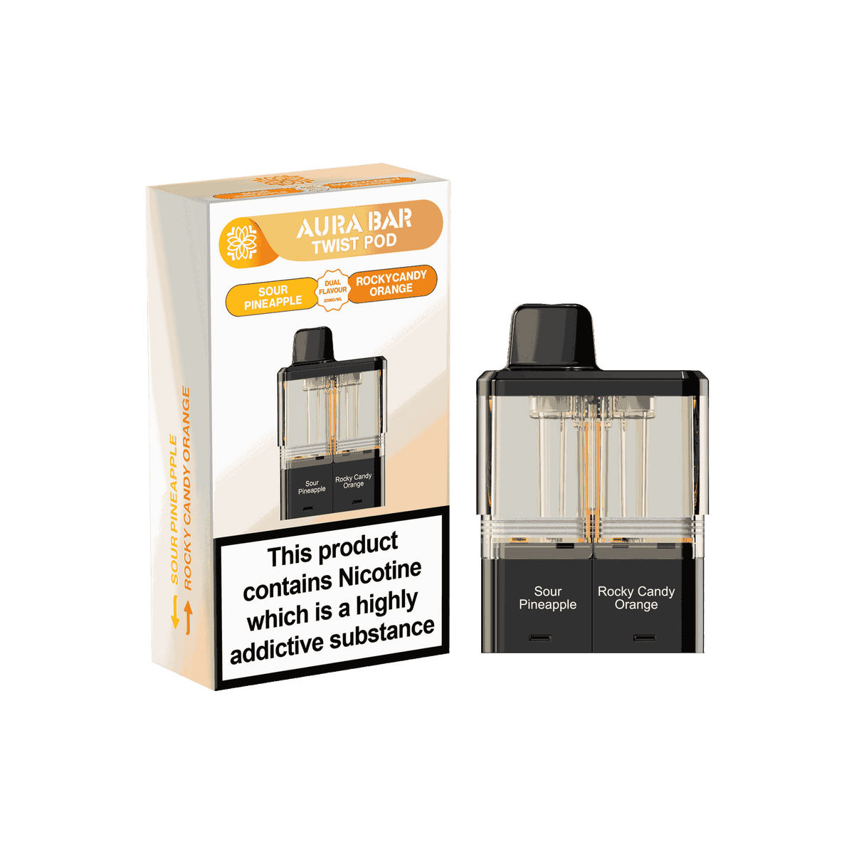 Aura Bar Twist 40k Replacement Pods - Pack of 5 Available In Dual Flavour
