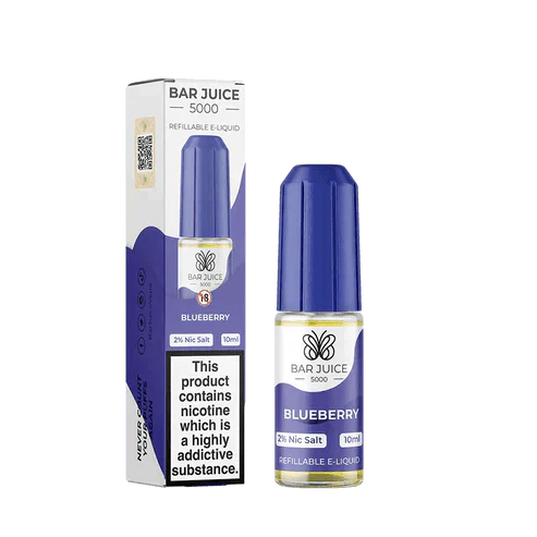 Bar Juice 5000 Nic Salt 10ml - Box of 10 Available In Blueberry Flavour 