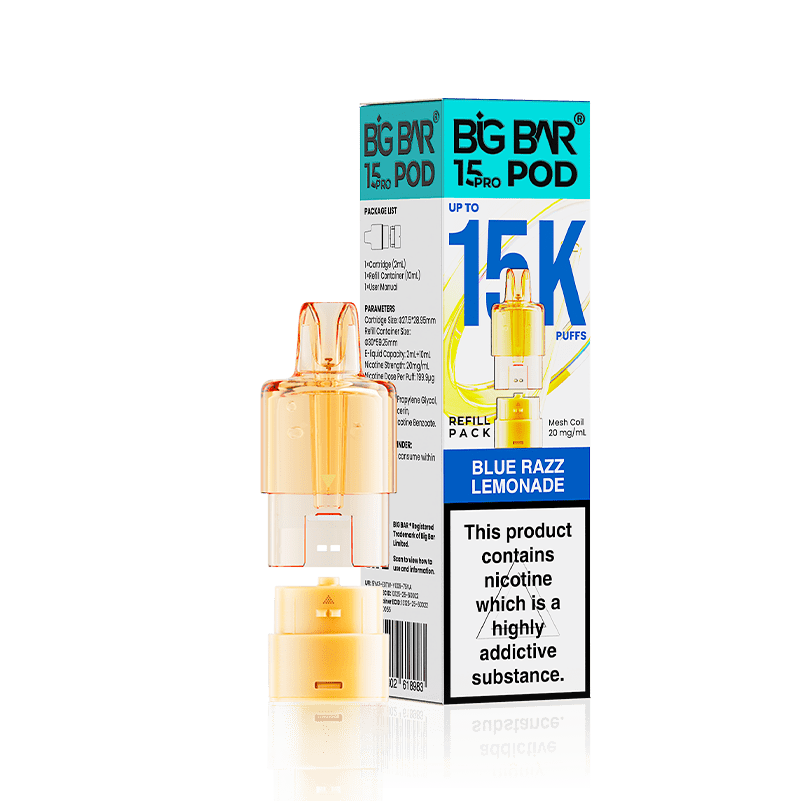 Big Bar 15000 Pro Prefilled Refill Pods Pack of 5 - Wholesale Price !