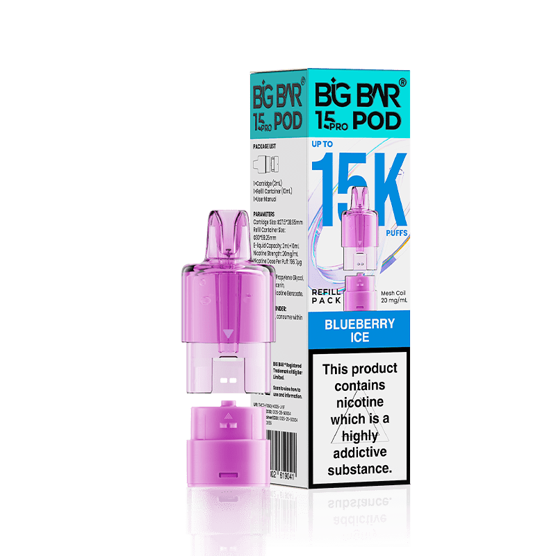 Big Bar 15000 Pro Prefilled Refill Pods Pack of 5 - Wholesale Price !