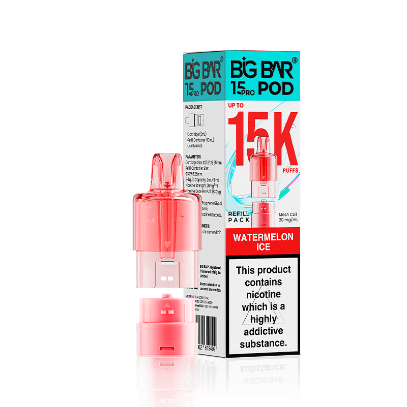 Big Bar 15000 Pro Prefilled Refill Pods Pack of 5 - Wholesale Price !