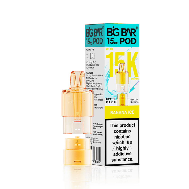 Big Bar 15000 Pro Prefilled Refill Pods Pack of 5 - Wholesale Price !
