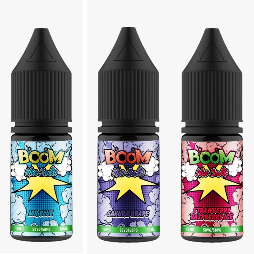 Boom 10ml Nic Salt E-Liquid 10mg & 20mg | Pack of 5