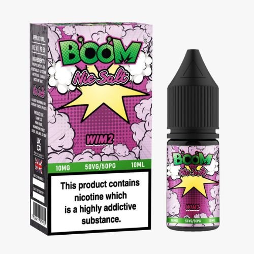 Boom Nic Salt 10ml Pack of 5 Available In Wim2 Flavour 