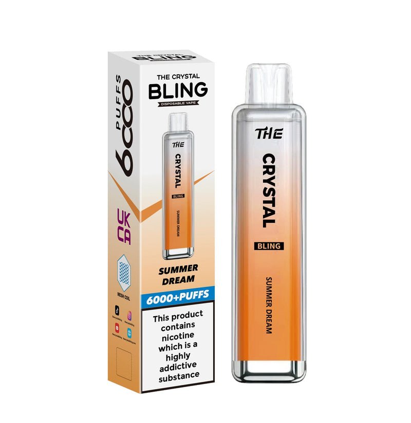 The Crystal Bling 6000 Prefilled Pod Vape Kit - Box of 10
