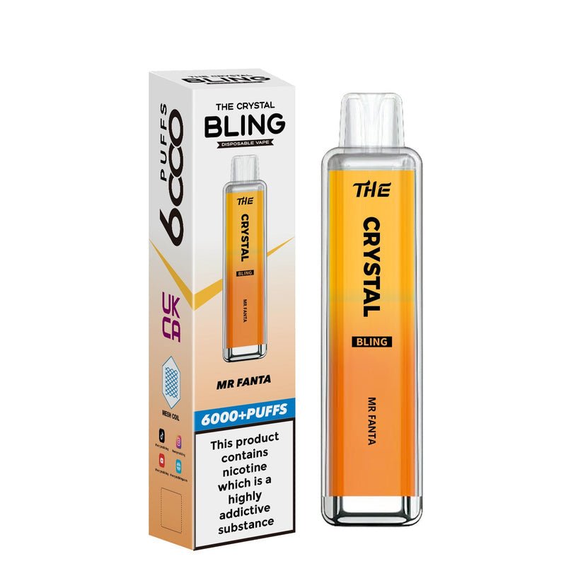 The Crystal Bling 6000 Prefilled Pod Vape Kit - Box of 10