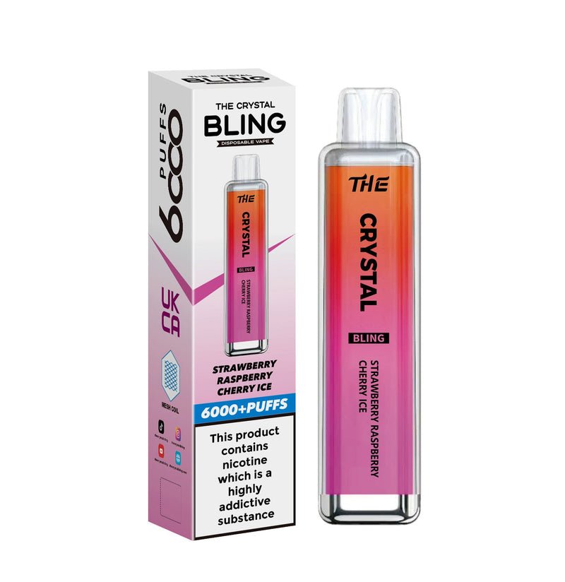 The Crystal Bling 6000 Prefilled Pod Vape Kit - Box of 10