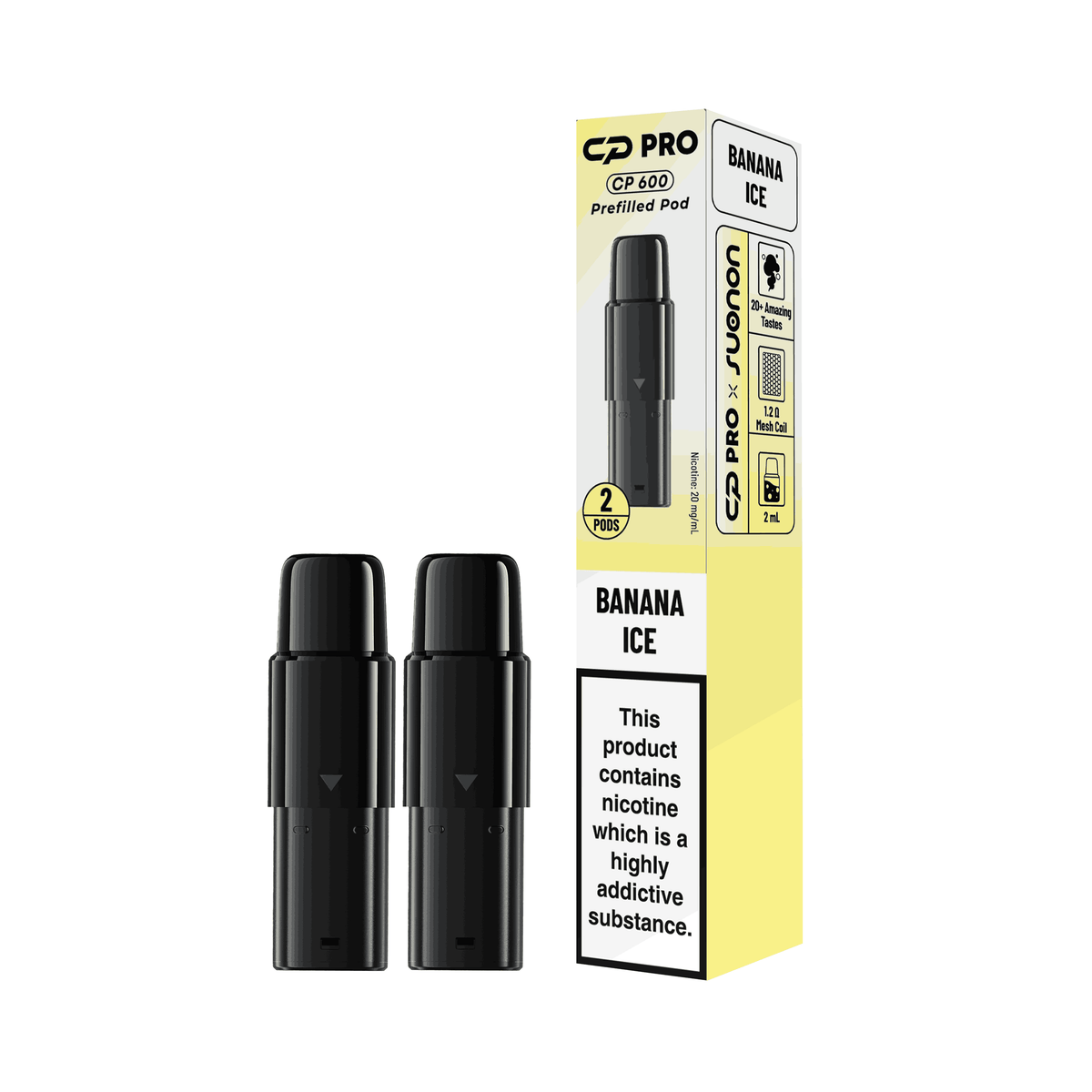 CP Pro 600 Prefilled Vape Pod Kits Pack of 2 -with Banana Ice flavour