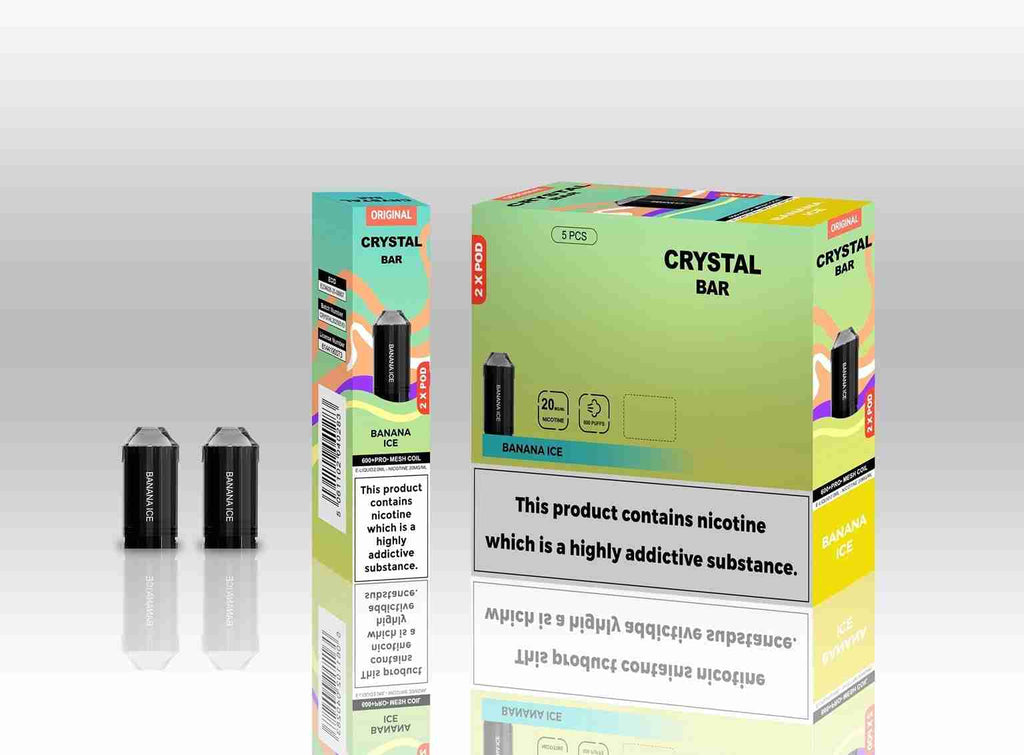 Crystal Bar Original 600 Prefilled Replacement Pods - Box of 10