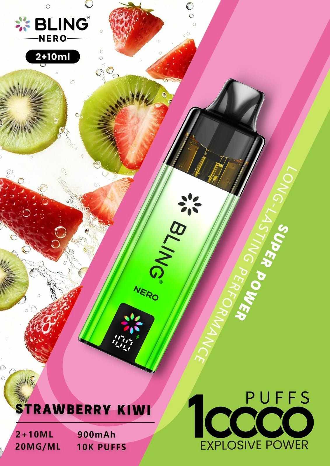 Crystal Bling Nero 10k Prefilled Pod Vape Kit - Box of 5
