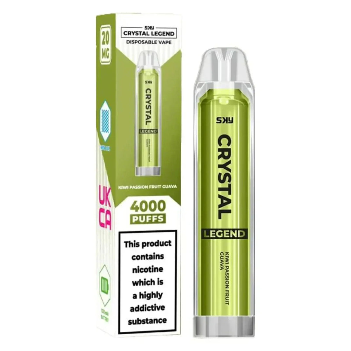 Crystal Legend 4000 Puffs Prefilled Vape Pod - Box of 10
