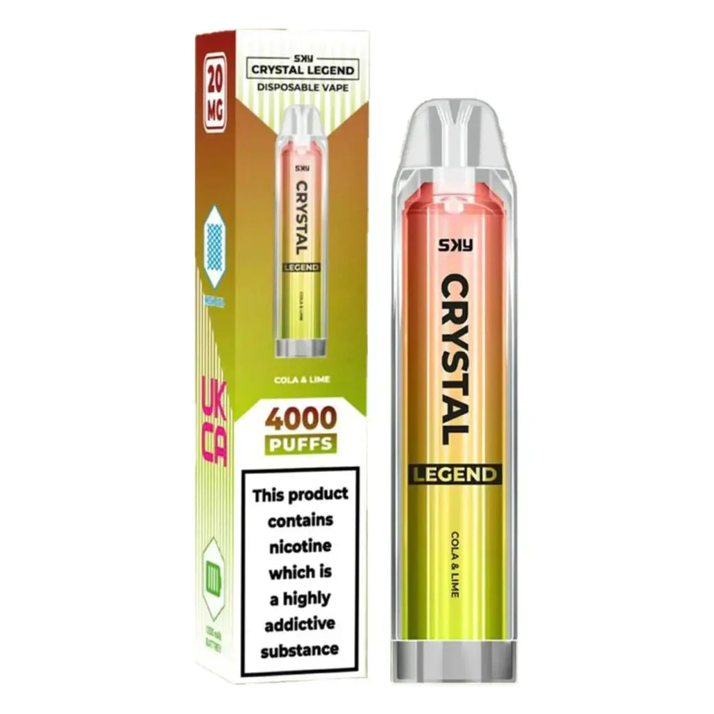 Crystal Legend 4000 Puffs Prefilled Vape Pod - Box of 10