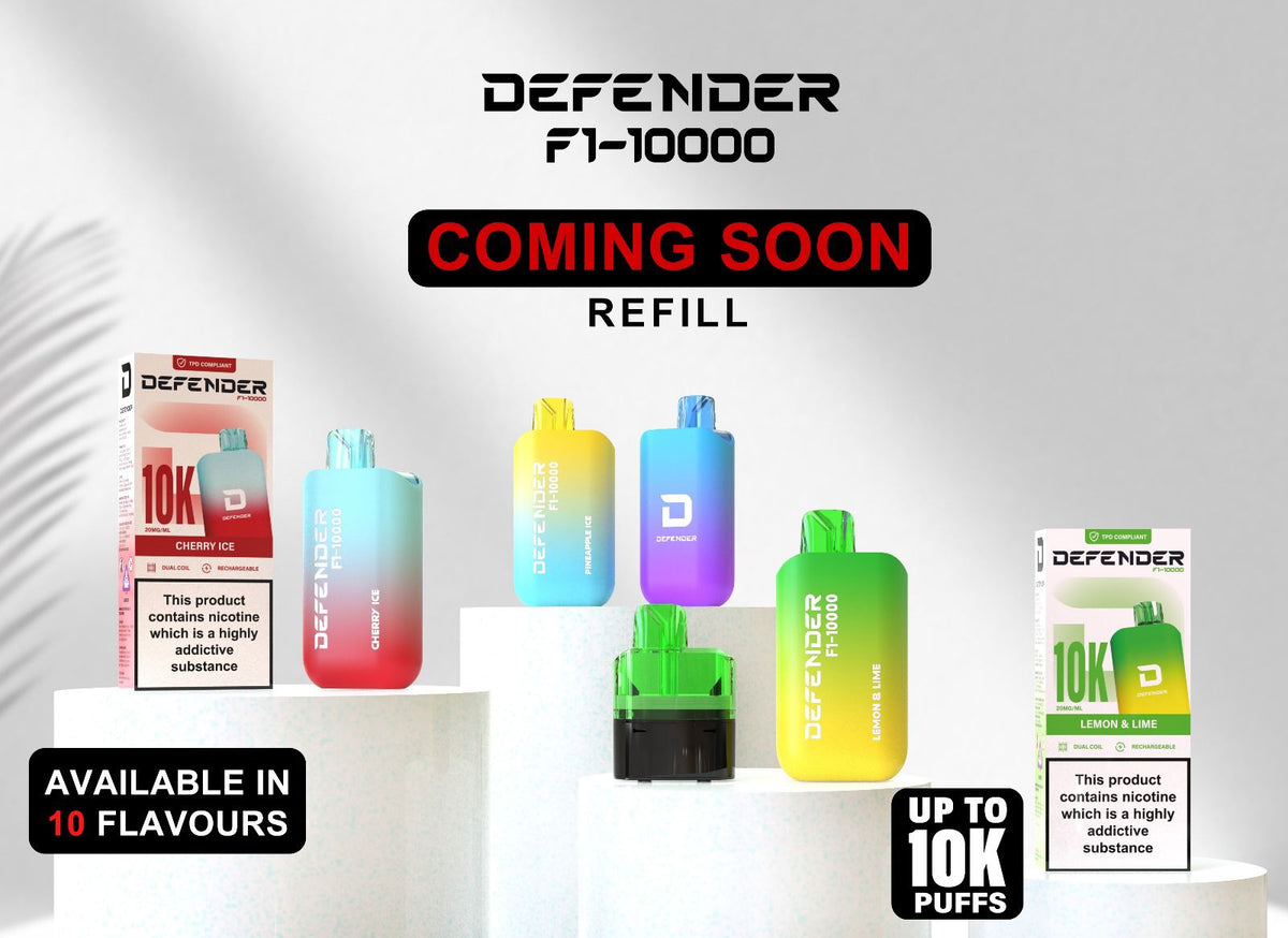 Defender F1-10000 Prefilled Pod Vape Kit - Box of 5