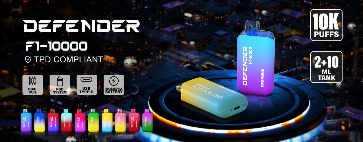 Defender F1-10000 Prefilled Pod Vape Kit - Box of 5