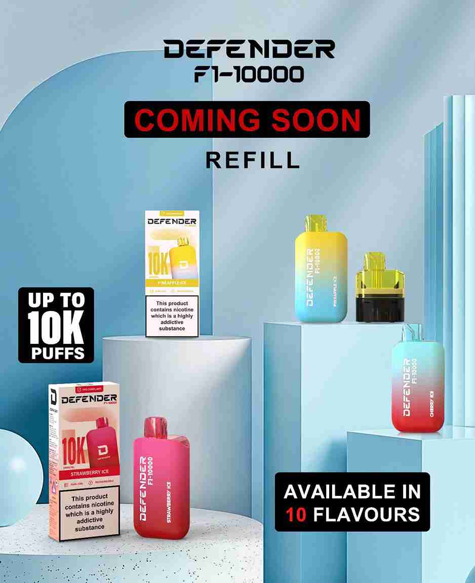 Defender F1-10000 Prefilled Pod Vape Kit - Box of 5