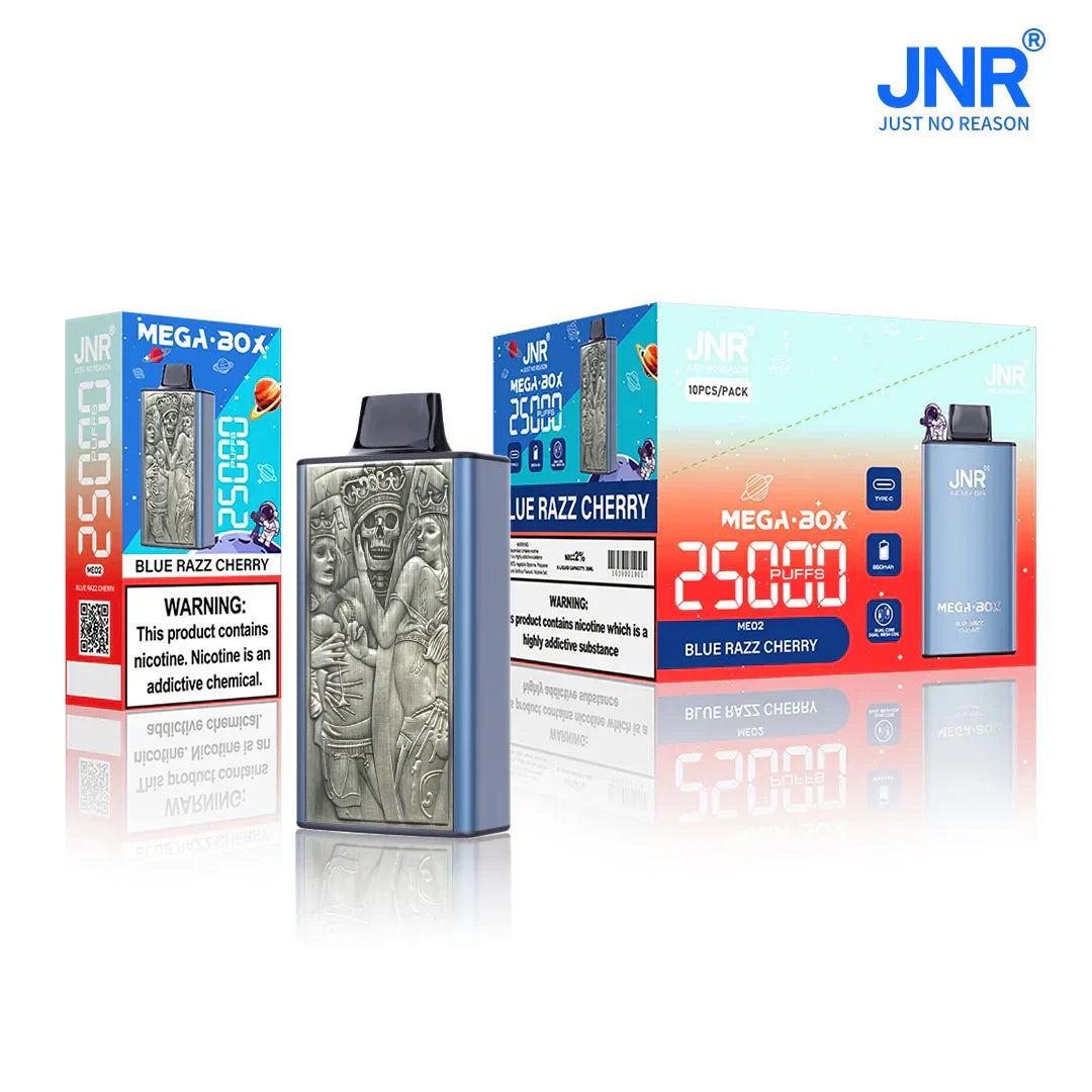 JNR Mega Box 25000 Puffs Prefilled Vape Pod Kit - Box of 10