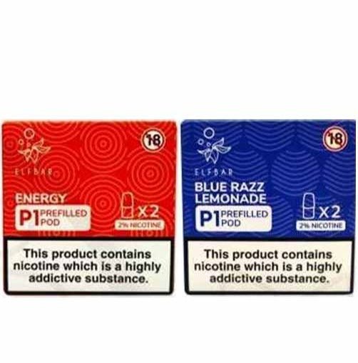 Elf Bar Mte P1 Prefilled Replacement Pods - Pack of 2