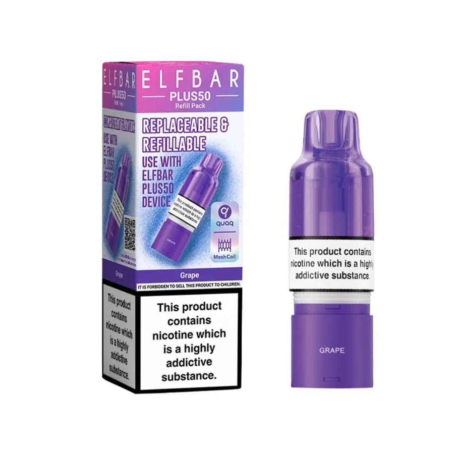 Elf Bar Plus 50 Refill Pods (Box of 5) - Wholesale Price !
