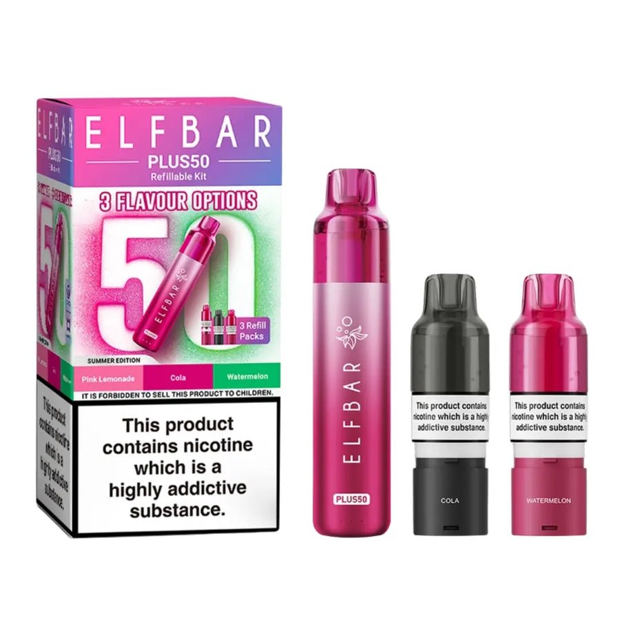 Elf Bar Plus 50 Refillable Pod Vape Kit - Box of 5