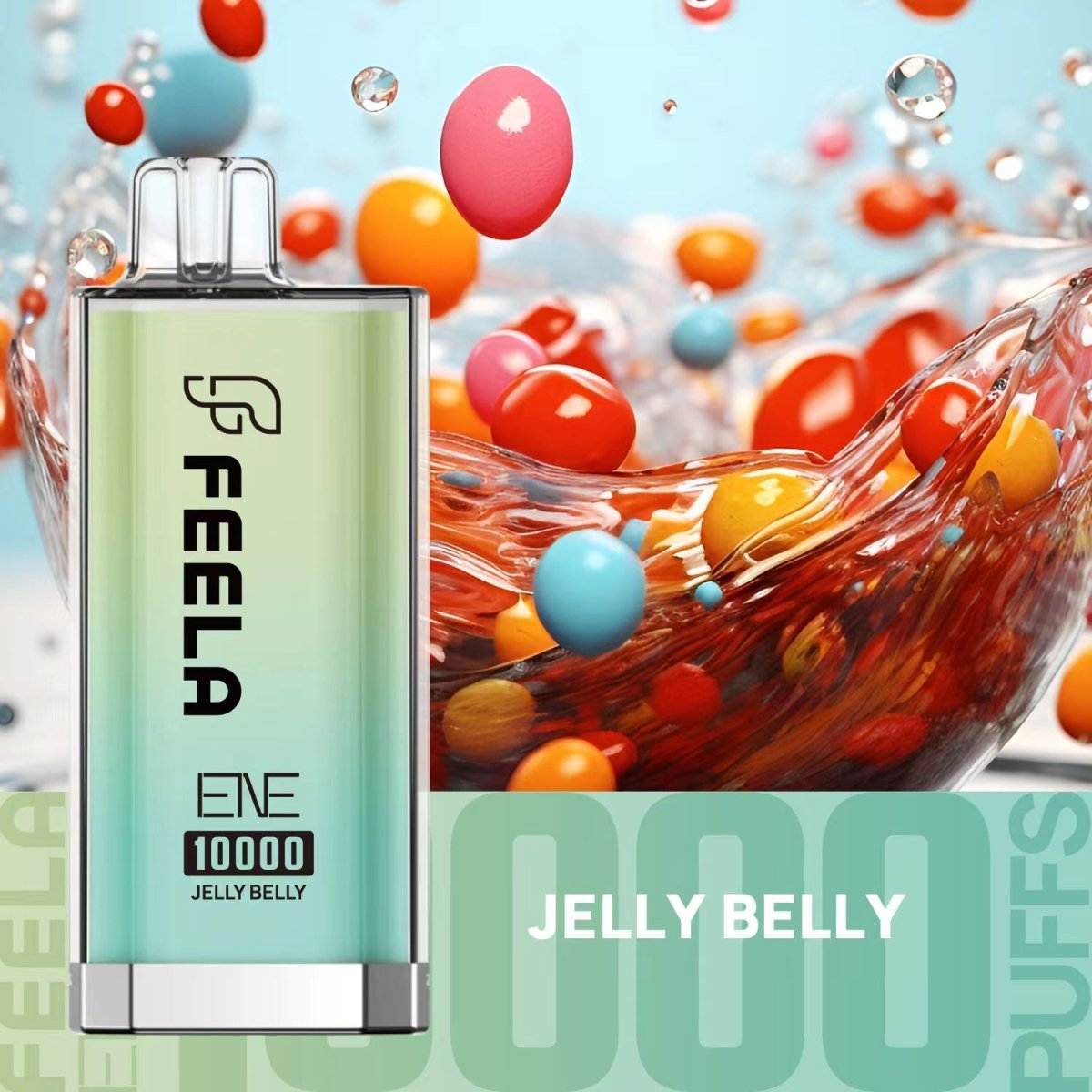 Feela ENE/Elux 10000 Disposable Vape Puff Pod Box of 10 with Jelly Belly flavour