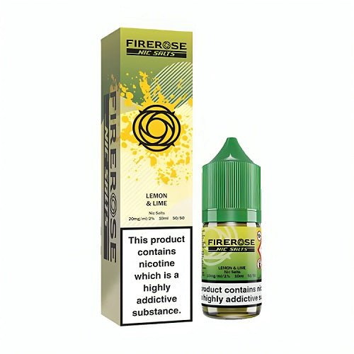 Firerose 5000 10ml Nic Salt E Liquid Pack of 10, Lemon And Lime Flavour