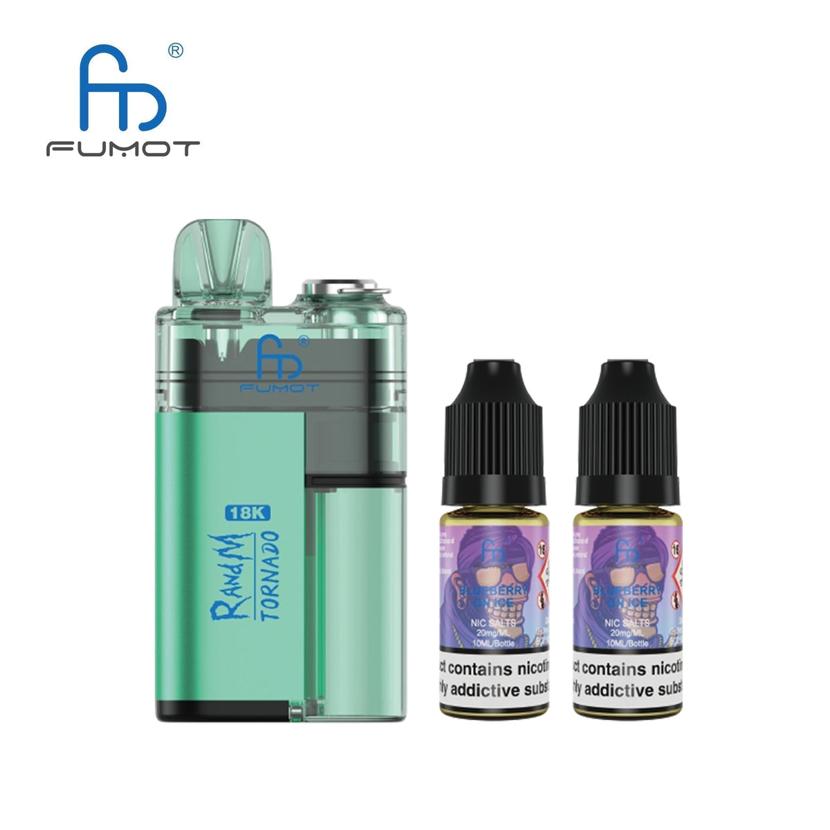 Fumot RandM Tornado 18000 Pre-Filled Pod Kit - Box of 5 in Strawberry Ice Flavour at UK Vaper Wholesale
